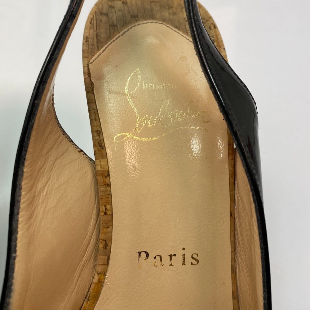🌷❤️🔥FINAL SALE 🔥 NO OFFERS🌷💥Christian Louboutin Patent Wedges 35.5 - Picture 3 of 6